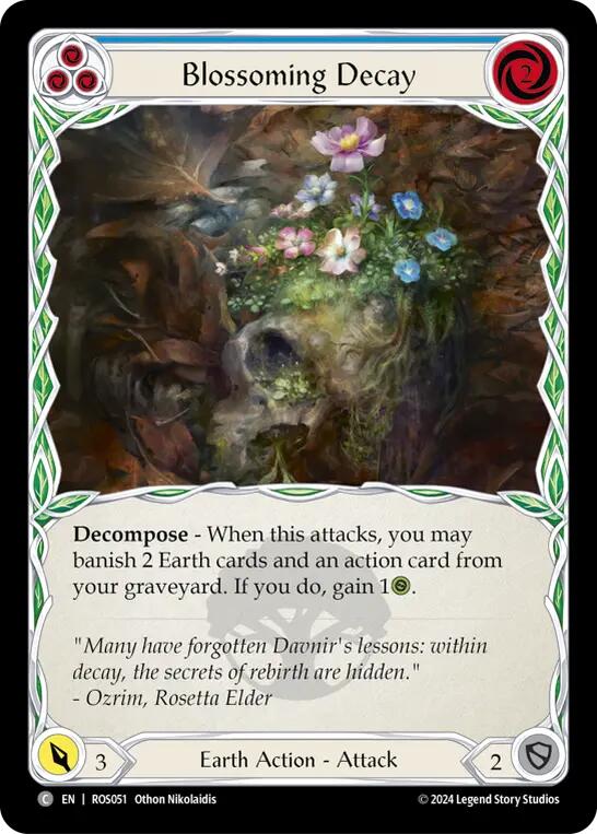 Blossoming Decay (Blue) [ROS051] (Rosetta)  Rainbow Foil | Magic Magpie