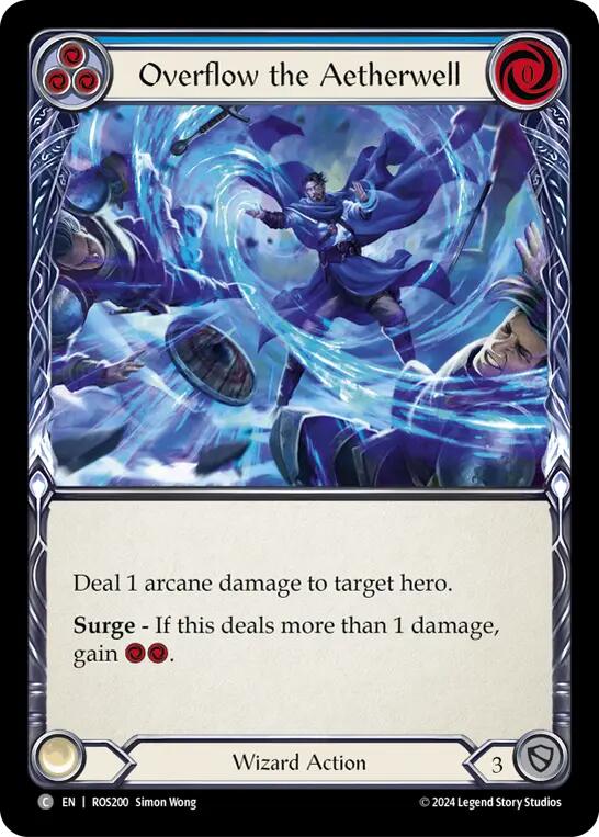Overflow the Aetherwell (Blue) [ROS200] (Rosetta)  Rainbow Foil | Magic Magpie