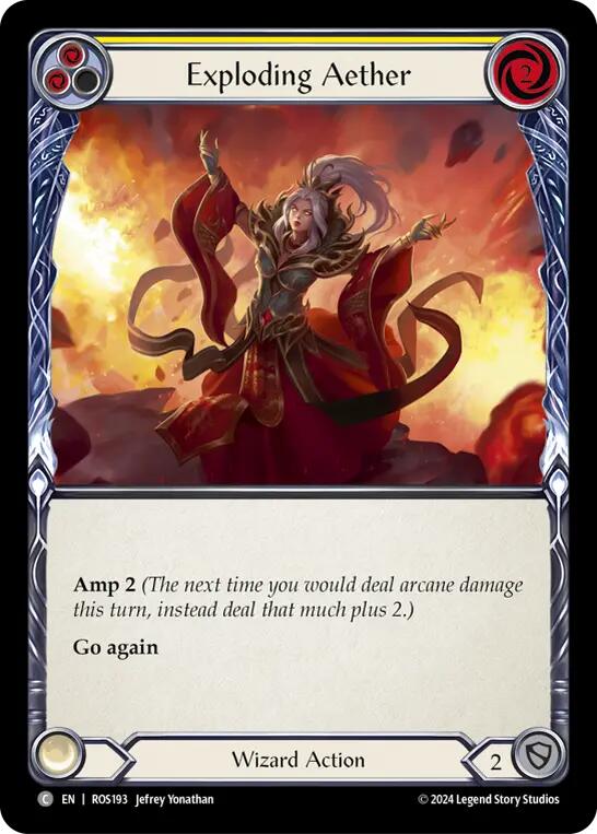 Exploding Aether (Yellow) [ROS193] (Rosetta)  Rainbow Foil | Magic Magpie