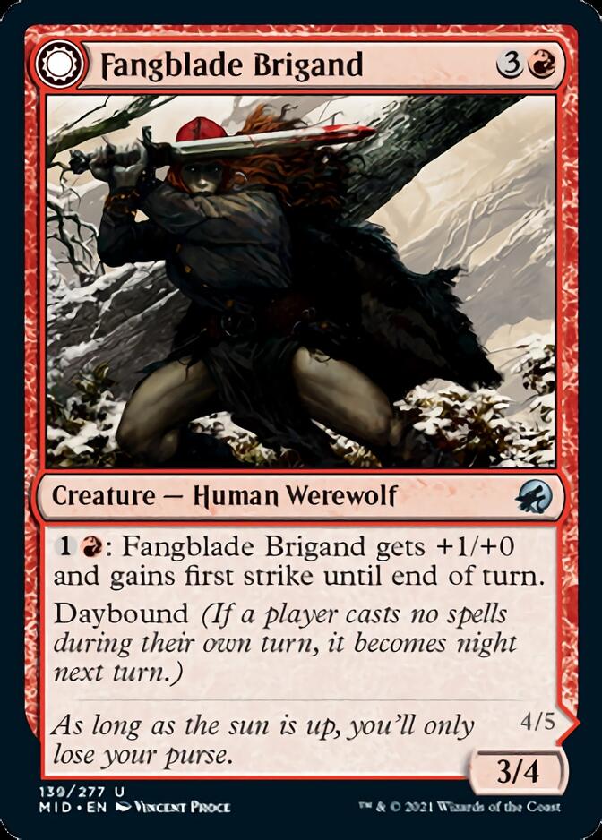 Fangblade Brigand // Fangblade Eviscerator [Innistrad: Midnight Hunt] | Magic Magpie