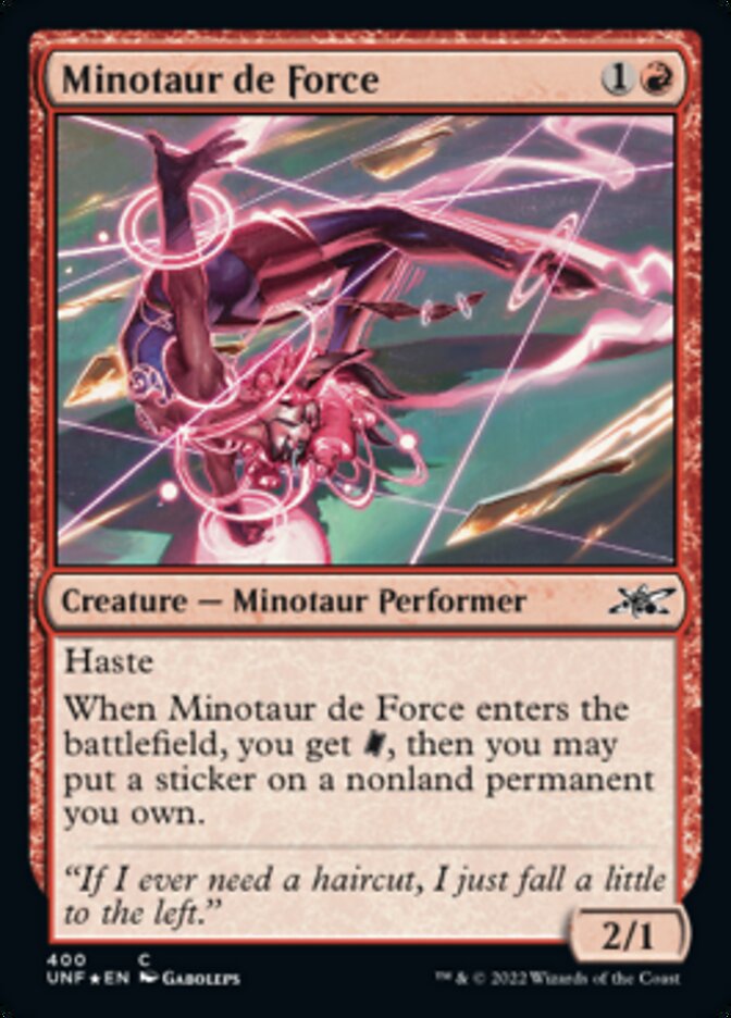 Minotaur de Force (Galaxy Foil) [Unfinity] | Magic Magpie