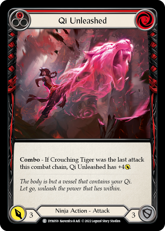 Qi Unleashed (Red) [DYN059] (Dynasty)  Rainbow Foil | Magic Magpie