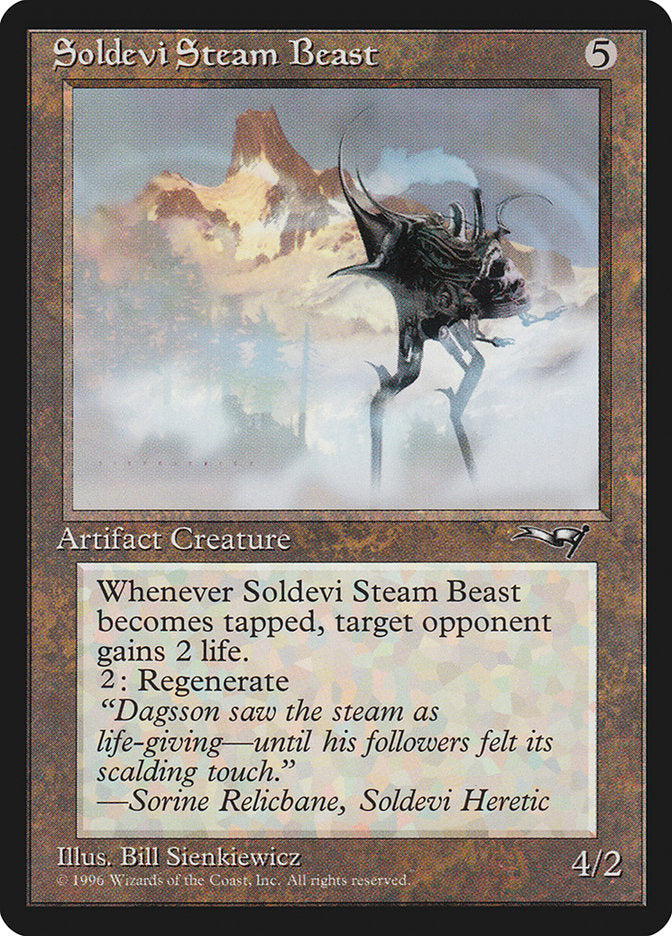 Soldevi Steam Beast (Mountain Background) [Alliances] | Magic Magpie