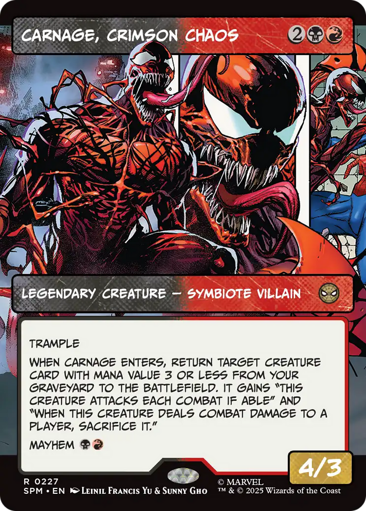 Carnage, Crimson Chaos (Borderless) [Marvel's Spider-Man] | Magic Magpie