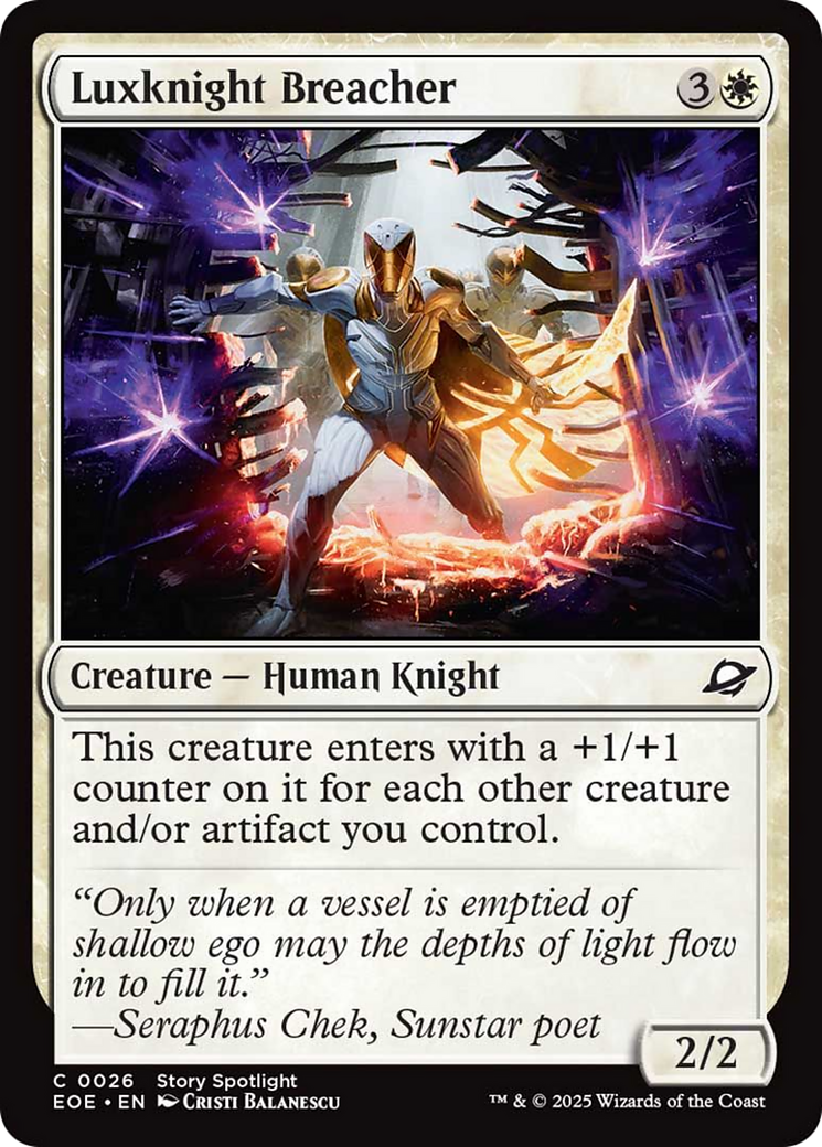 Luxknight Breacher [Edge of Eternities] | Magic Magpie