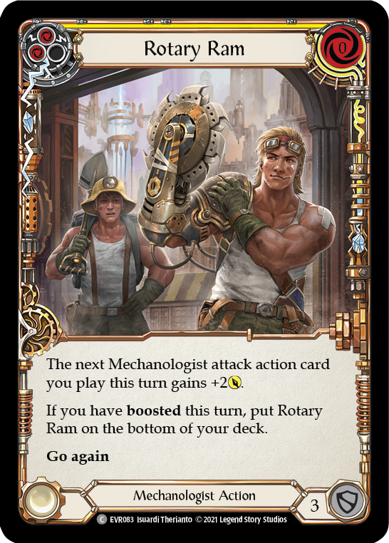 Rotary Ram (Yellow) [EVR083] (Everfest)  1st Edition Rainbow Foil | Magic Magpie