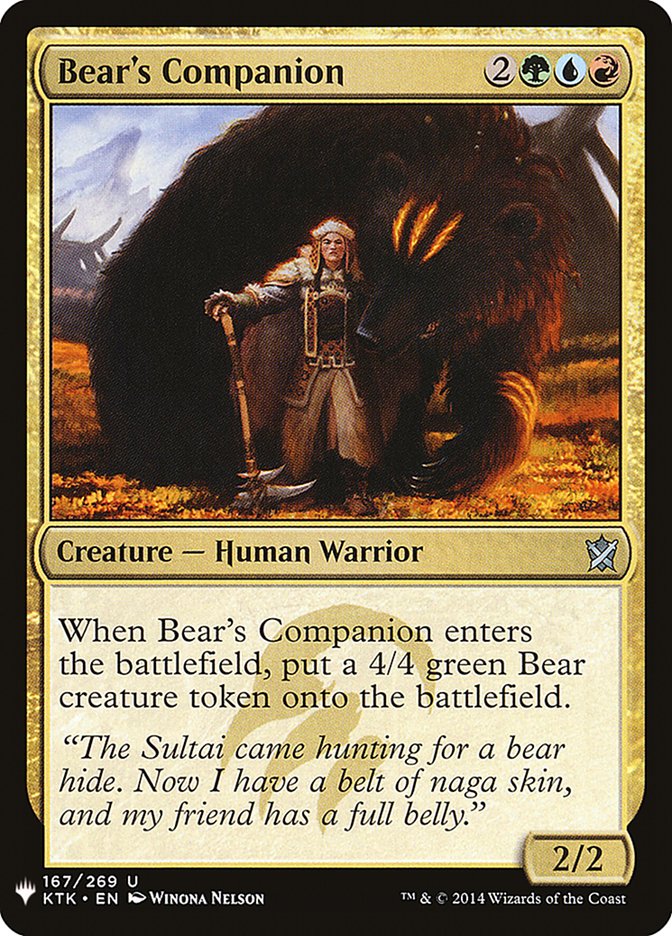 Bear's Companion [Mystery Booster] | Magic Magpie