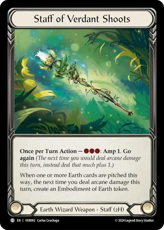 Staff of Verdant Shoots [VER002] (Rosetta Verdance Blitz Deck) | Magic Magpie