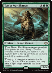 Temur War Shaman [Duskmourn: House of Horror Commander] | Magic Magpie