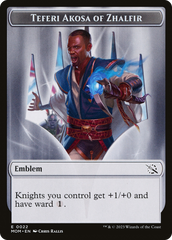 Treasure (20) // Teferi Akosa of Zhalfir Emblem Double-Sided Token [March of the Machine Tokens] | Magic Magpie