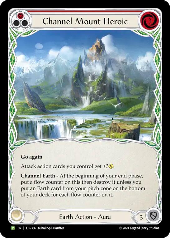 Channel Mount Heroic [LGS306] (Promo)  Cold Foil | Magic Magpie
