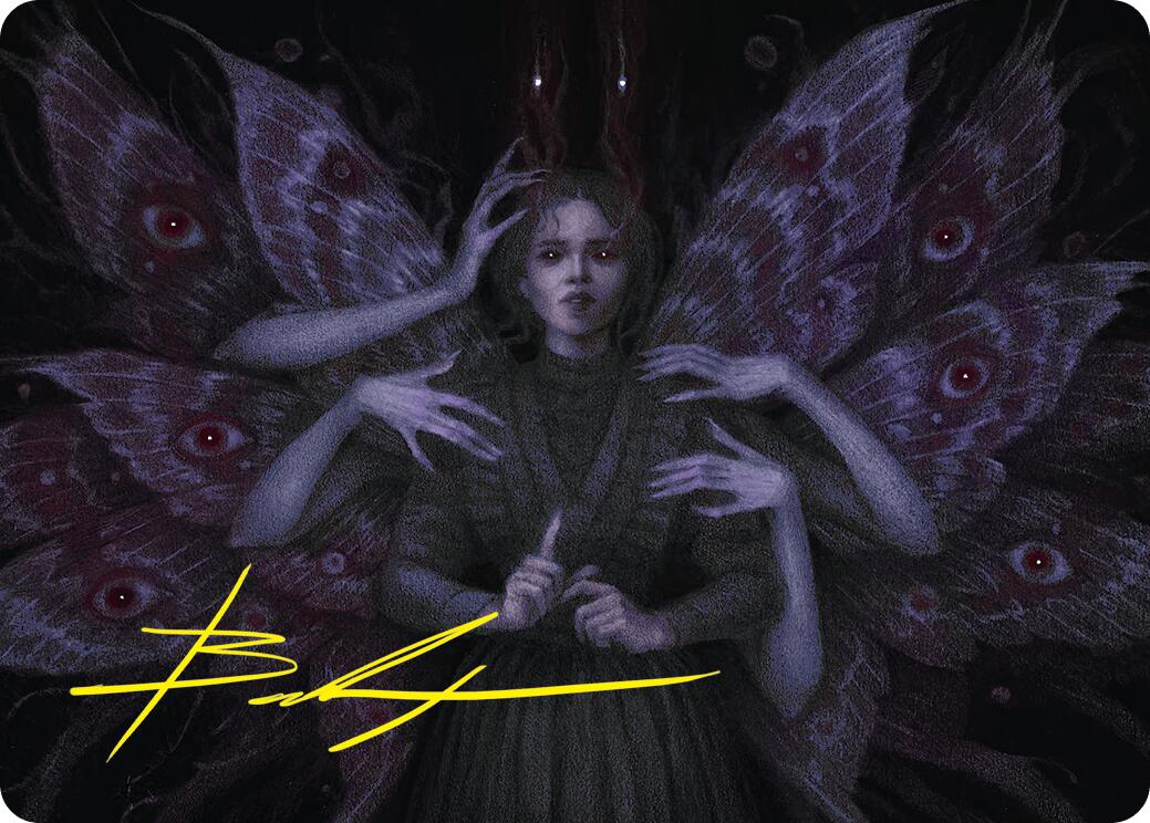 Demonic Counsel Art Card (7/54) (Gold-Stamped Signature) [Duskmourn: House of Horror Art Series] | Magic Magpie