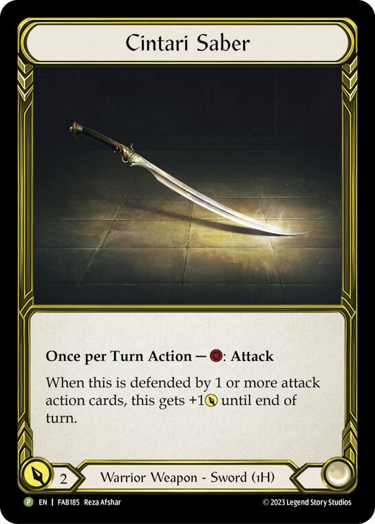 Cintari Saber [FAB185] (Promo)  Cold Foil | Magic Magpie