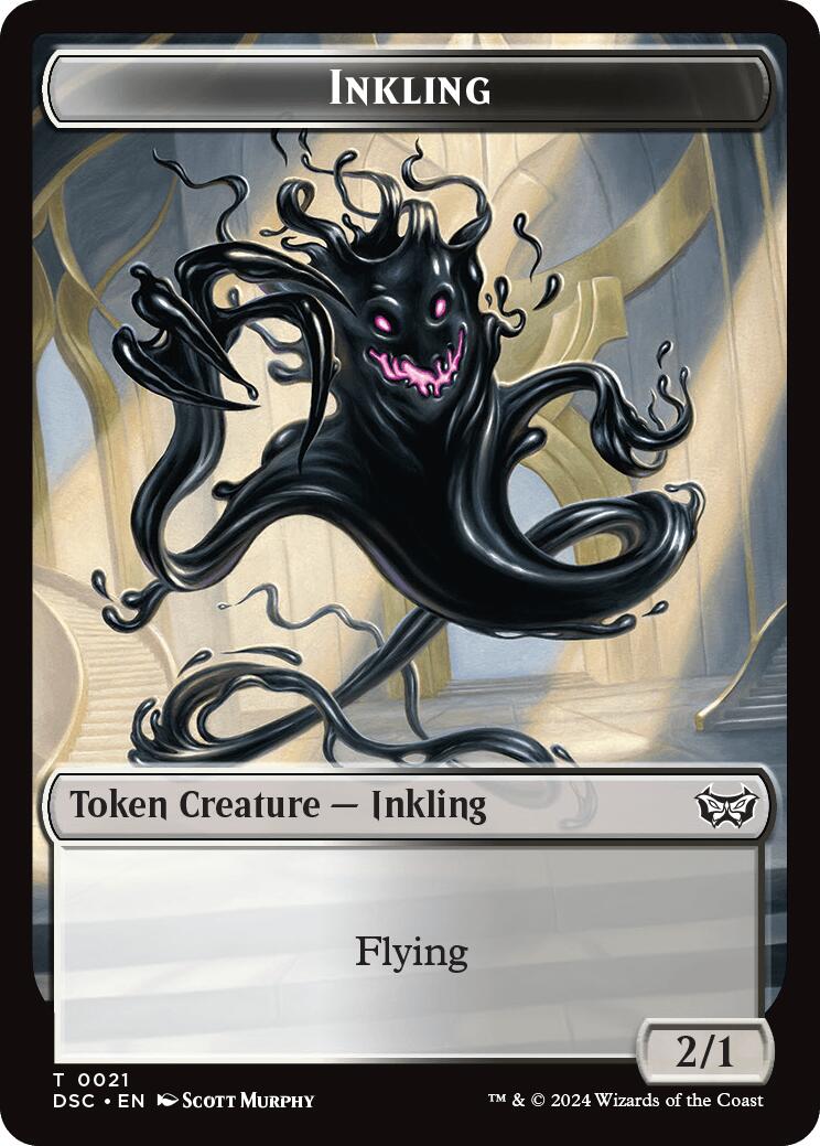 Inkling // Scarecrow Double-Sided Token [Duskmourn: House of Horror Commander Tokens] | Magic Magpie