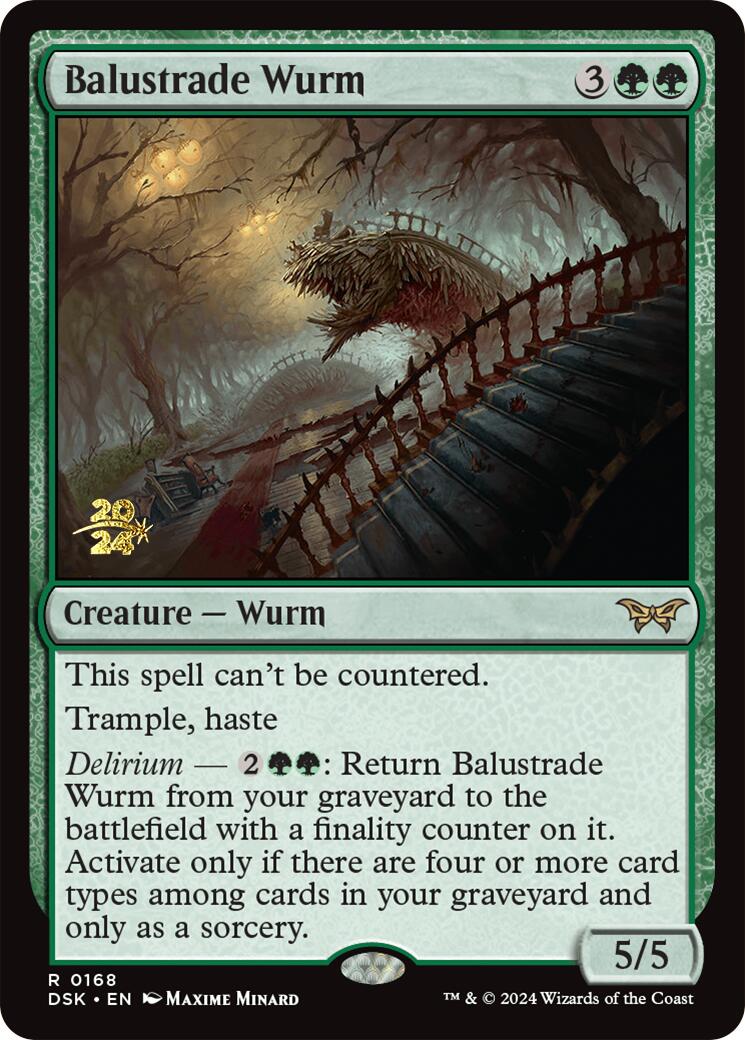 Balustrade Wurm [Duskmourn: House of Horror Prerelease Promos] | Magic Magpie