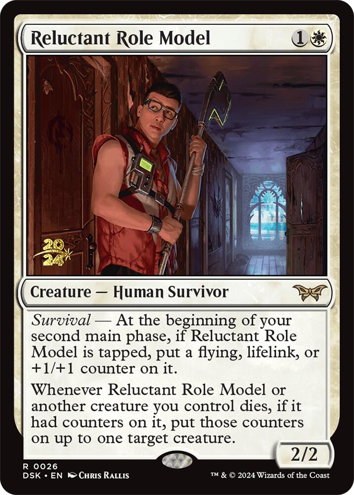 Reluctant Role Model (0026) [Duskmourn: House of Horror Prerelease Promos] | Magic Magpie