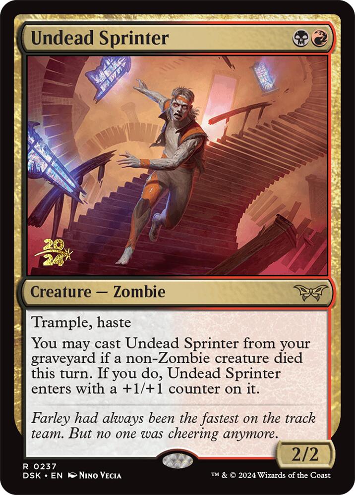 Undead Sprinter [Duskmourn: House of Horror Prerelease Promos] | Magic Magpie