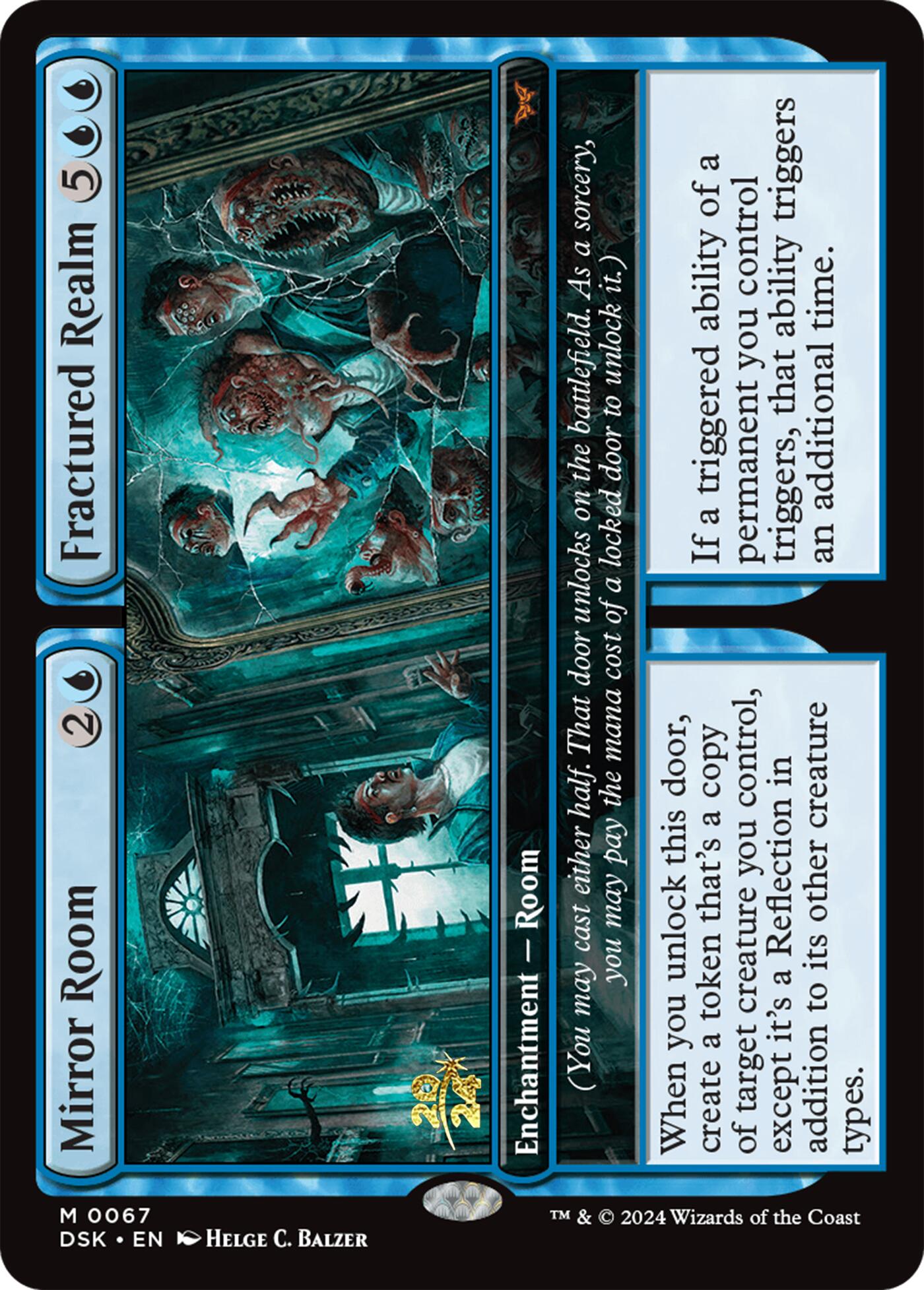 Mirror Room // Fractured Realm [Duskmourn: House of Horror Prerelease Promos] | Magic Magpie