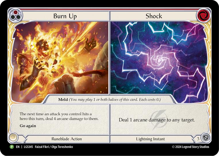 Burn Up // Shock - LGS345 [LGS345] (Promo)  Cold Foil | Magic Magpie