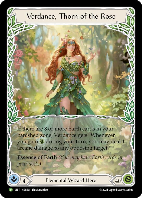 Verdance, Thorn of the Rose - HER121 [HER121] (Promo)  Rainbow Foil | Magic Magpie