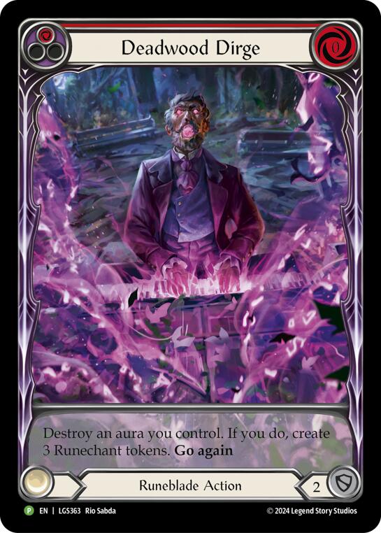 Deadwood Dirge (Red) (Extended Art) [LGS363] (Promo)  Rainbow Foil | Magic Magpie