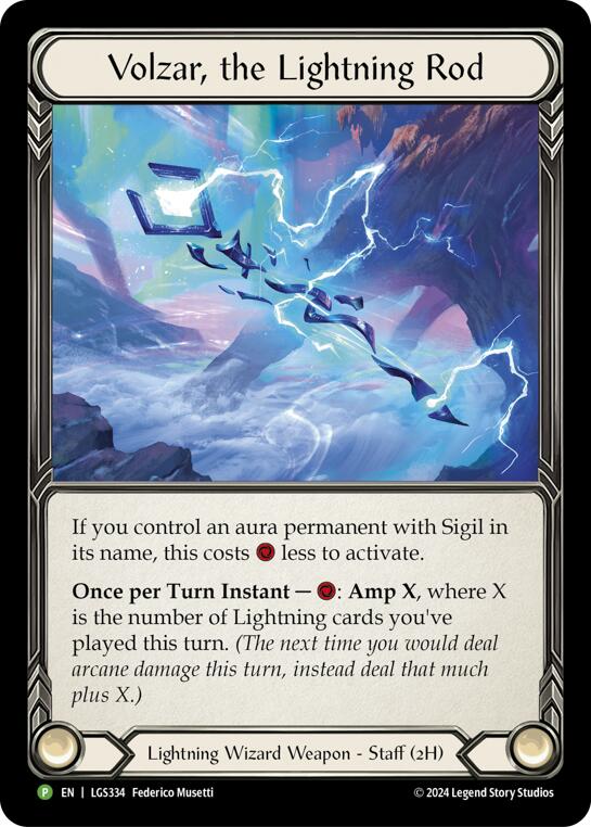 Volzar, the Lightning Rod - LGS334 [LGS334] (Promo)  Rainbow Foil | Magic Magpie