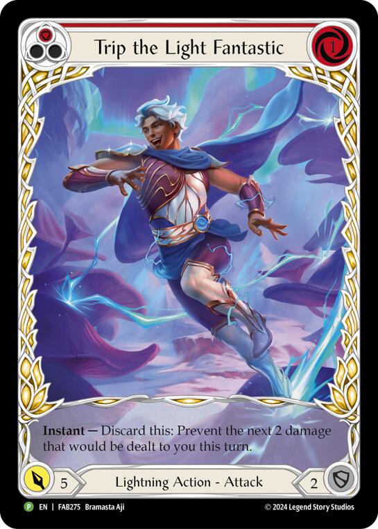 Trip the Light Fantastic (Red) (Extended Art) [FAB275] (Promo)  Rainbow Foil | Magic Magpie