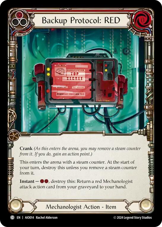 Backup Protocol: RED (Red) [AIO014] (Armory Deck: Dash) | Magic Magpie