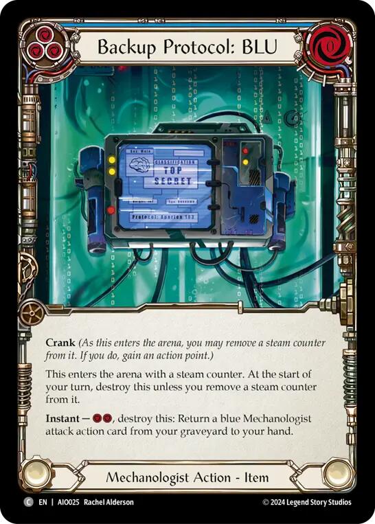 Backup Protocol: BLU (Blue) [AIO025] (Armory Deck: Dash) | Magic Magpie