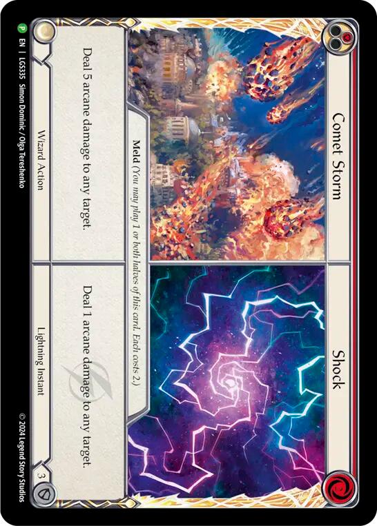 Comet Storm // Shock [LGS335] (Promo)  Cold Foil | Magic Magpie