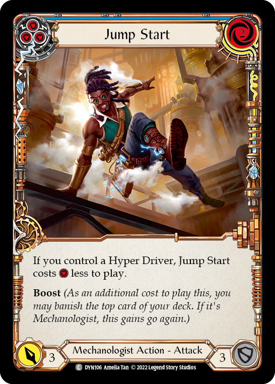 Jump Start (Blue) [DYN106] (Dynasty)  Rainbow Foil | Magic Magpie