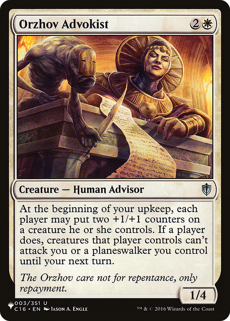 Orzhov Advokist [The List Reprints] | Magic Magpie