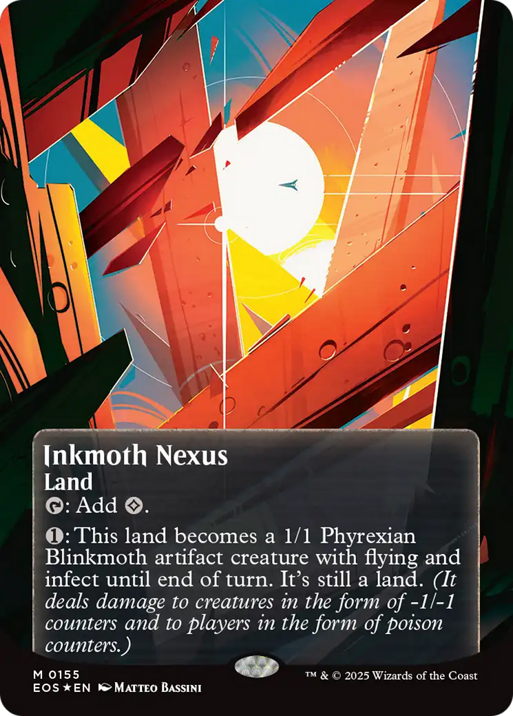 Inkmoth Nexus (0155) (Borderless) (Galaxy Foil) [Edge of Eternities: Stellar Sights] | Magic Magpie