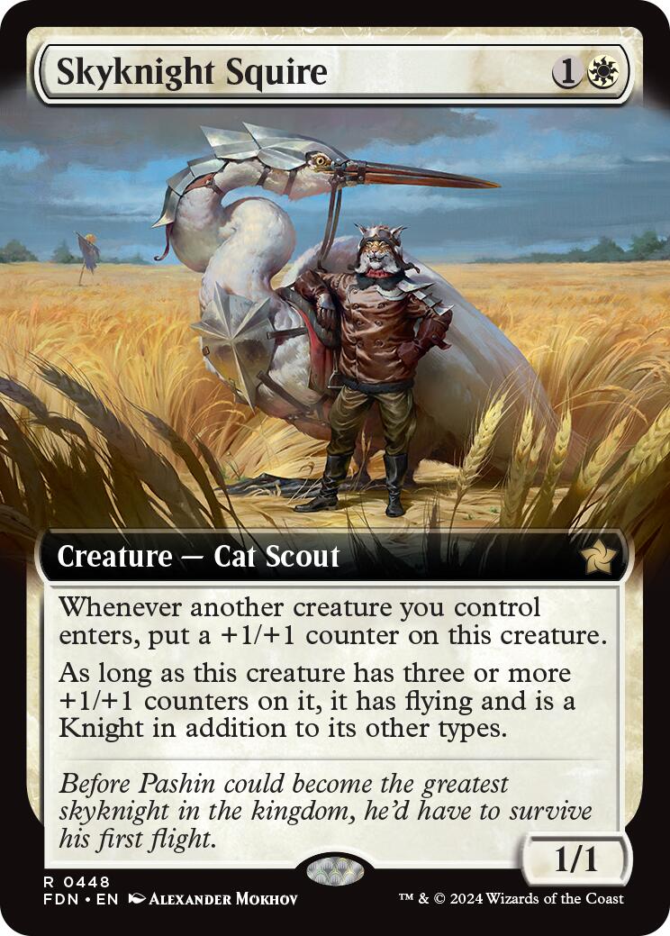 Skyknight Squire (Extended Art) [Foundations] | Magic Magpie