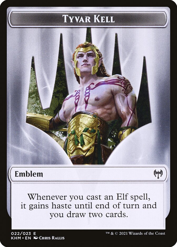Treasure // Tyvar Kell Emblem Double-Sided Token [Kaldheim Tokens] | Magic Magpie