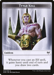 Treasure // Tyvar Kell Emblem Double-Sided Token [Kaldheim Tokens] | Magic Magpie