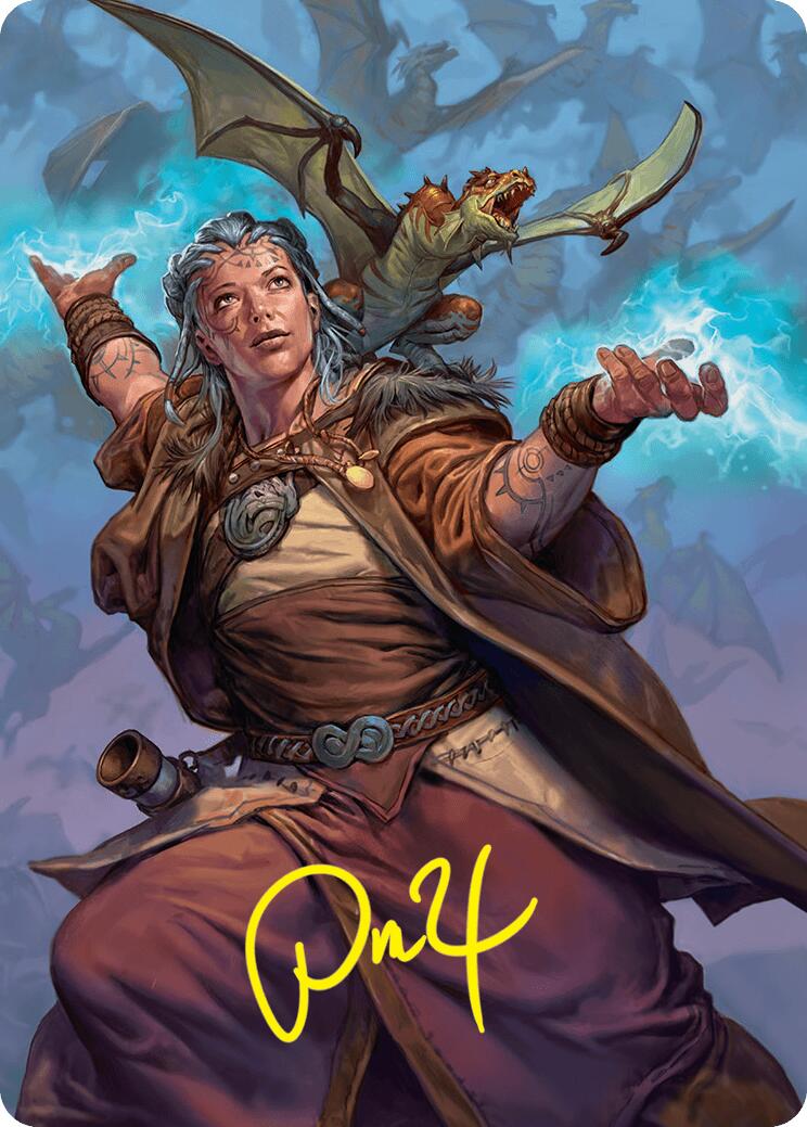 Drake Hatcher 2 Art Card (29/54) (Gold-Stamped Signature) [Foundations Art Series] | Magic Magpie