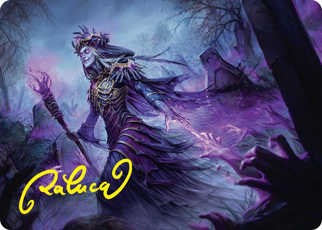 Zul Ashur, Lich Lord Art Card (10/54) (Gold-Stamped Signature) [Foundations Art Series] | Magic Magpie