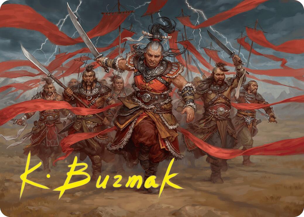 Alesha, Who Laughs at Fate Art Card (14/54) (Gold-Stamped Signature) [Foundations Art Series] | Magic Magpie