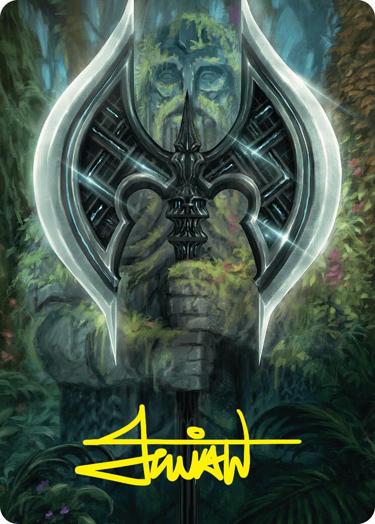Leyline Axe Art Card (49/54) (Gold-Stamped Signature) [Foundations Art Series] | Magic Magpie