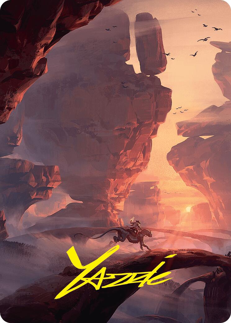 Mountain Art Card (24/54) (Gold-Stamped Signature) [Foundations Art Series] | Magic Magpie