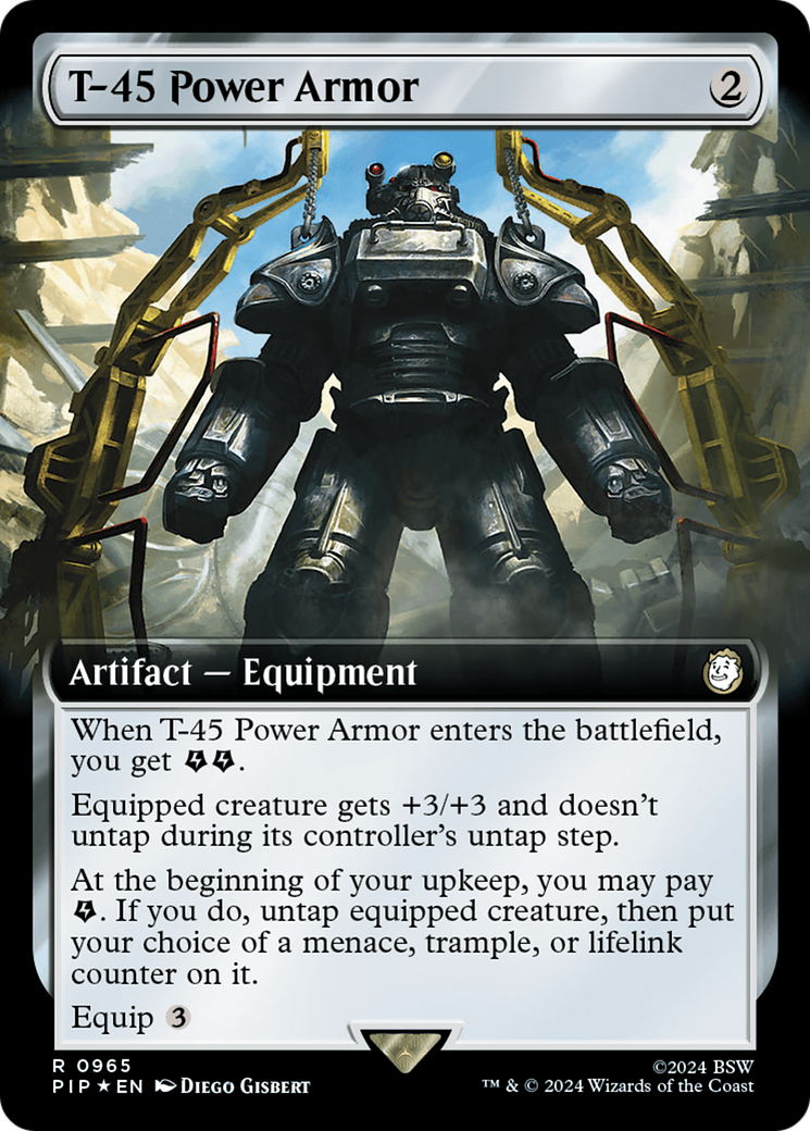 T-45 Power Armor (Extended Art) (Surge Foil) [Fallout] | Magic Magpie