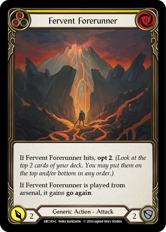 Fervent Forerunner (Yellow) [ARC183-C] (Arcane Rising)  1st Edition Normal | Magic Magpie
