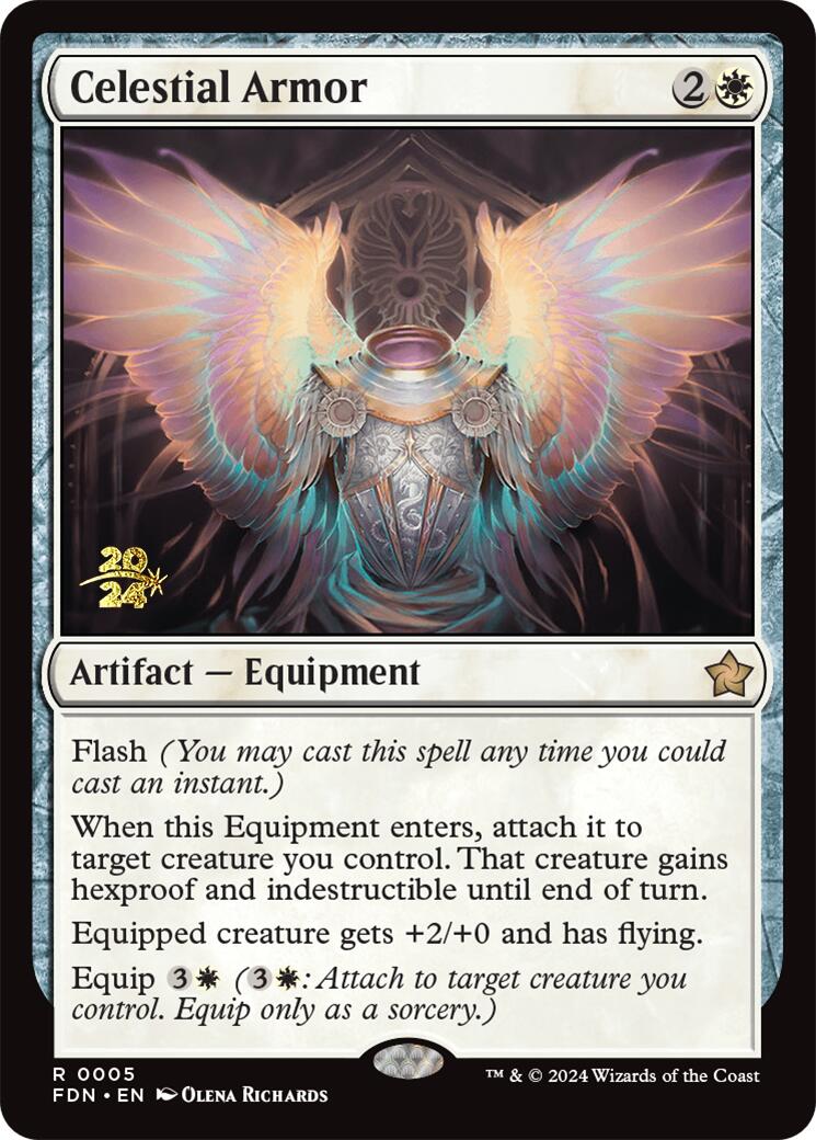 Celestial Armor [Foundations Prerelease Promos] | Magic Magpie