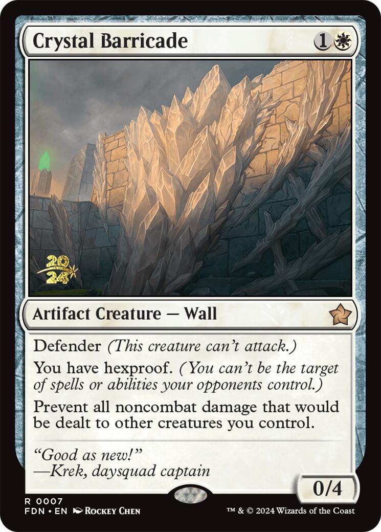 Crystal Barricade [Foundations Prerelease Promos] | Magic Magpie