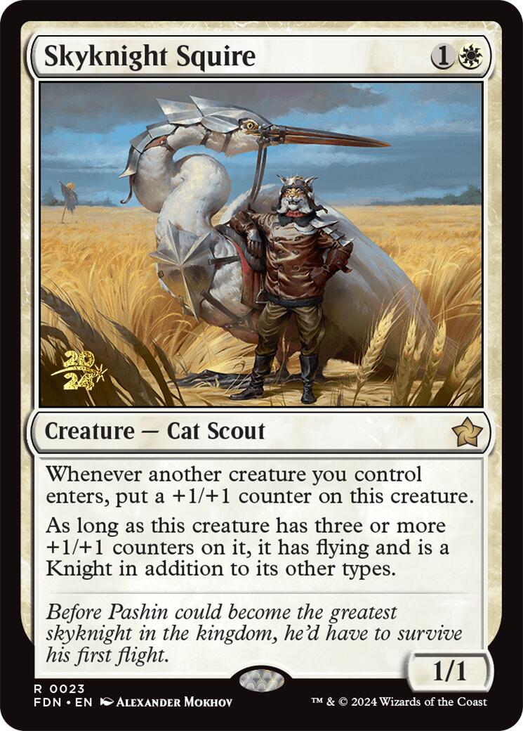 Skyknight Squire [Foundations Prerelease Promos] | Magic Magpie