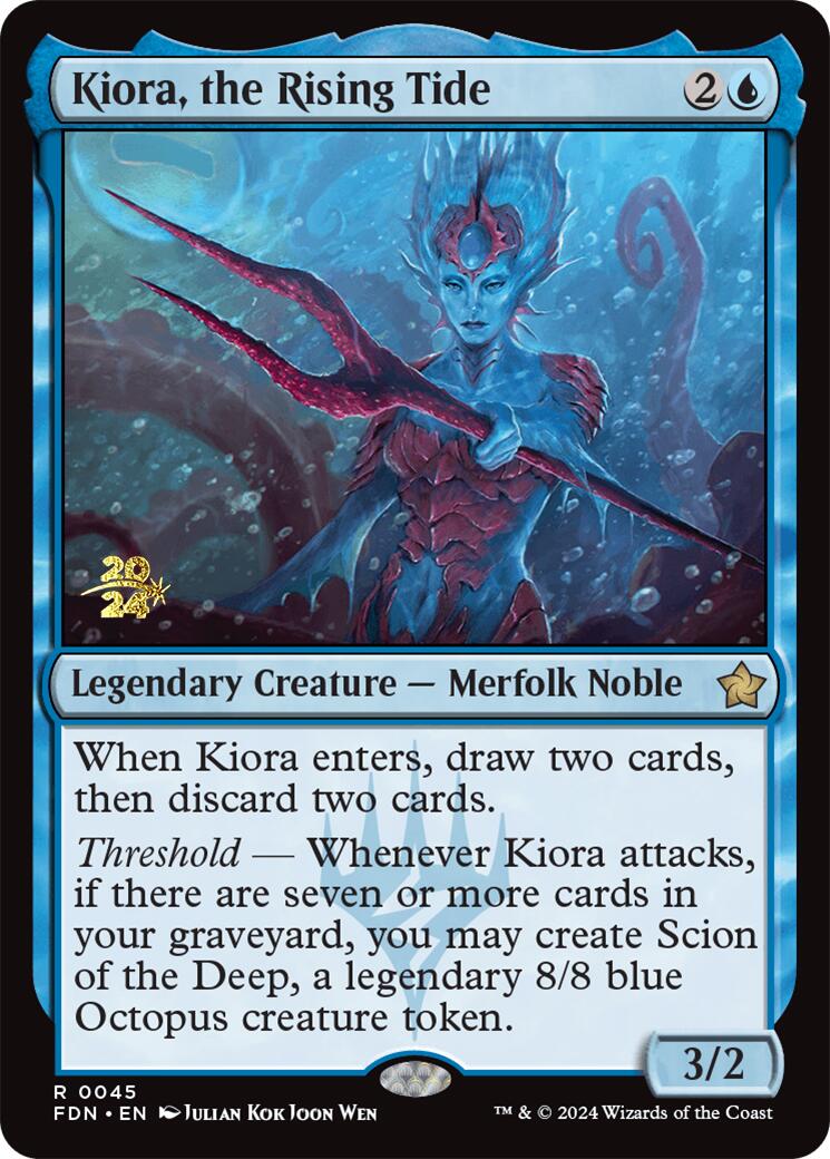 Kiora, the Rising Tide [Foundations Prerelease Promos] | Magic Magpie