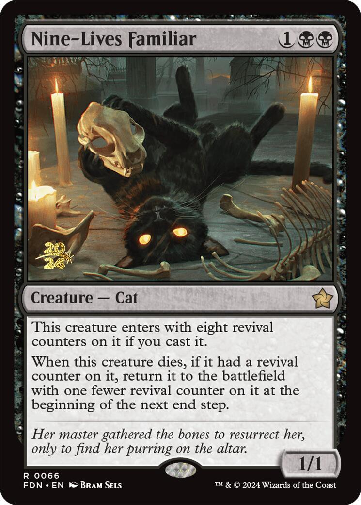 Nine-Lives Familiar [Foundations Prerelease Promos] | Magic Magpie