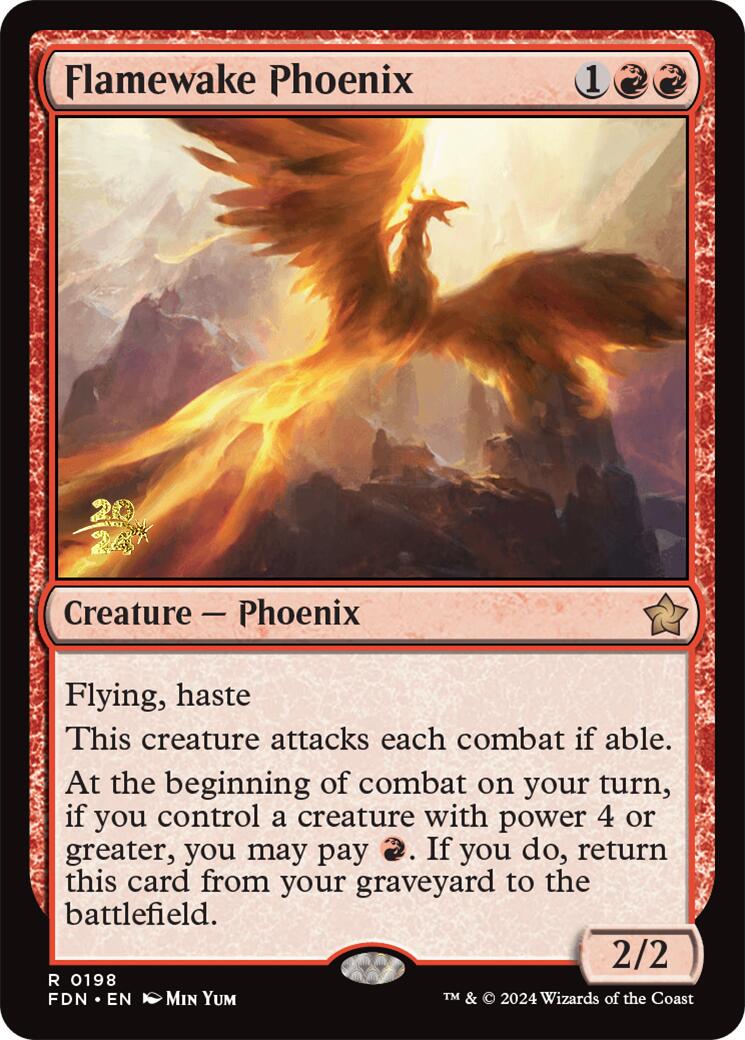 Flamewake Phoenix [Foundations Prerelease Promos] | Magic Magpie