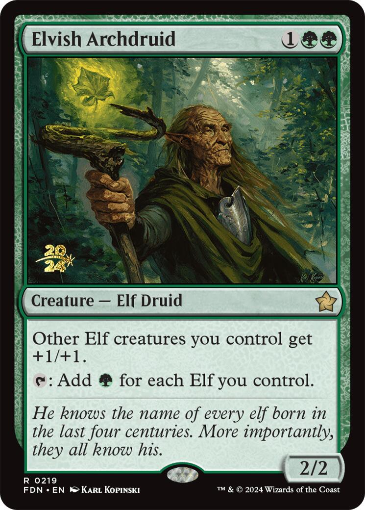 Elvish Archdruid [Foundations Prerelease Promos] | Magic Magpie